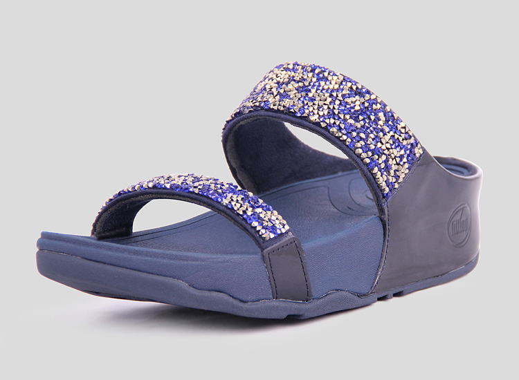 Fitflop Womens Rock Chic Slide Colorful Midnight Blue